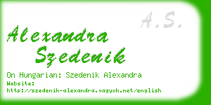 alexandra szedenik business card